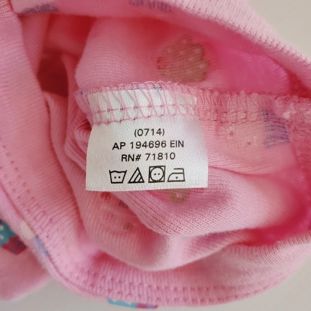K1071 * Onesies Brand Cupcake Print Bodysuit Pink Size 3-6M